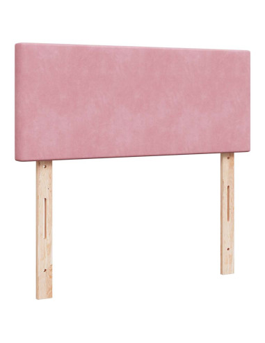 Giroletto a Molle con Materasso Rosa 120x190 cm in Velluto