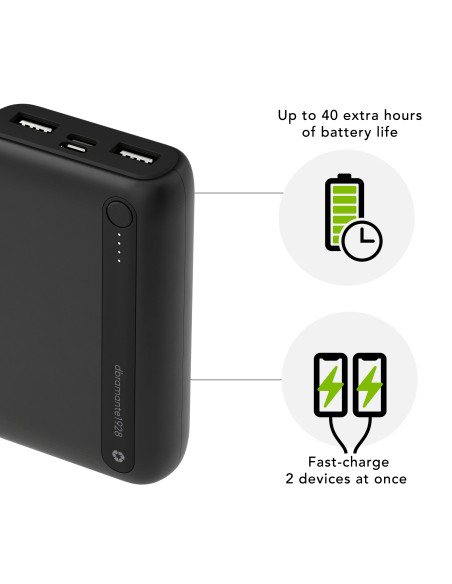 dbramante1928 CP10ACBL7109 batteria portatile Polimeri di litio (LiPo) 10000 mAh Nero