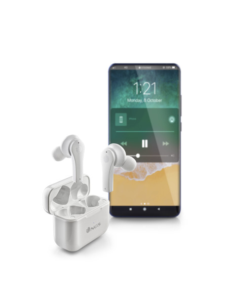 NGS ARTICA BLOOM Auricolare Wireless In-ear Musica e Chiamate USB tipo-C Bluetooth Bianco