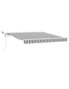 Tenda Retrattile Automatica LED Antracite e Bianco 300x250 cm 2