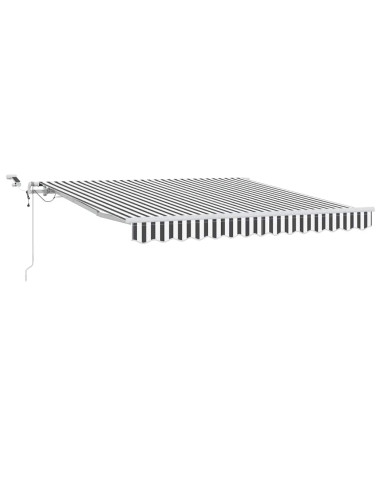 Tenda Retrattile Automatica LED Antracite e Bianco 300x250 cm