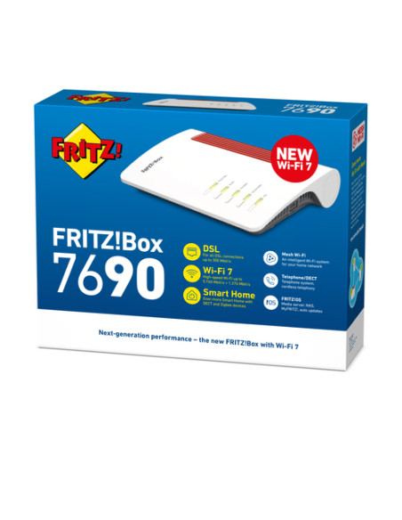 Box 7690 International router wireless 2.5 Gigabit Ethernet Dual-band (2.4 GHz/5 GHz) Bianco