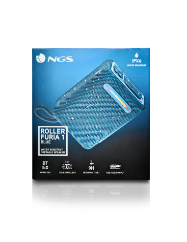 NGS ROLLER FURIA 1 Altoparlante portatile stereo Blu 7 W