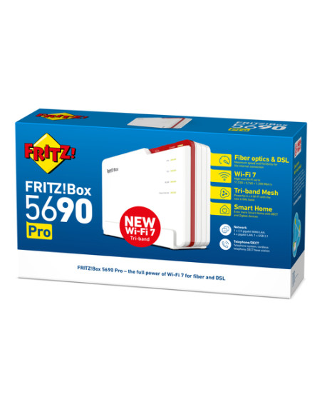 Box 5690 Pro International router wireless 2.5 Gigabit Ethernet Tri-band (2,4 GHz/5 GHz/6 GHz) Bianco