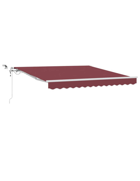 Tenda da Sole Retrattile Automatica con LED Bordò 300x250 cm