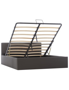 Giroletto Contenitore Idraulico Grigio Similpelle 140x200cm