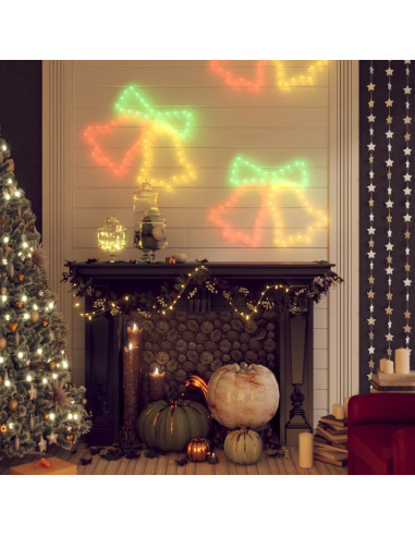 Figure Natalizie Campane con 72 LED 3 pz 50x56 cm