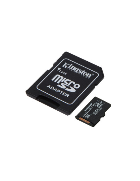 Kingston Technology Scheda microSDHC Industriale 32GB C10 A1 pSLC + Adattatore SD