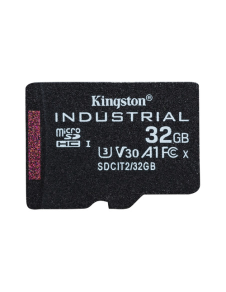 Kingston Technology Scheda microSDHC Industriale 32GB C10 A1 pSLC + Adattatore SD