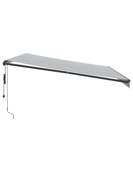 Tenda Retrattile Automatica LED Antracite e Bianco 450x350 cm