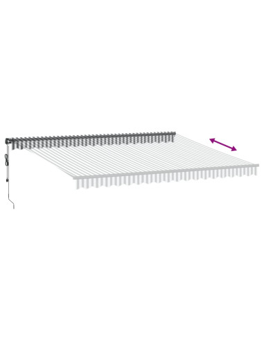 Tenda Retrattile Automatica LED Antracite e Bianco 450x350 cm