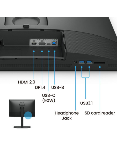 BenQ SW242Q Monitor PC 61,2 cm (24.1") 2560 x 1600 Pixel WQXGA LED Nero