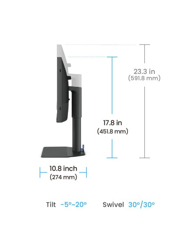 BenQ SW242Q Monitor PC 61,2 cm (24.1") 2560 x 1600 Pixel WQXGA LED Nero
