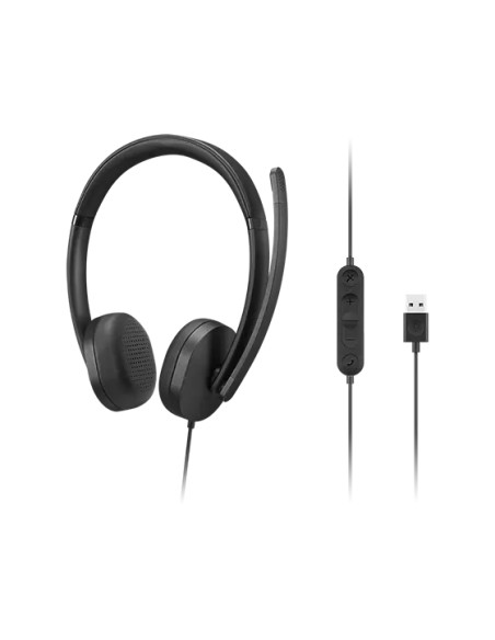 Lenovo 4XD1P83425 cuffia e auricolare Cablato A Padiglione Musica e Chiamate USB tipo A Nero