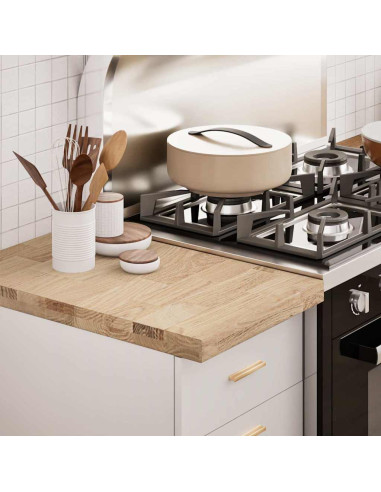 Piano di Lavoro Cucina 40x63,5x4 cm Legno Massello Rovere