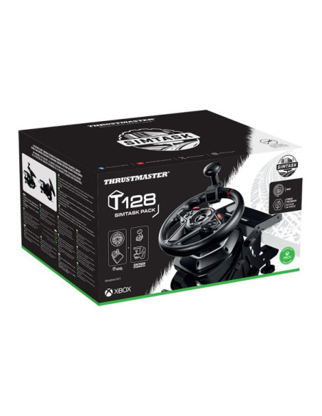 Thrustmaster T128 Nero USB Sterzo + Pedali Analogico PC, Xbox One, Xbox Series S, Xbox Series X