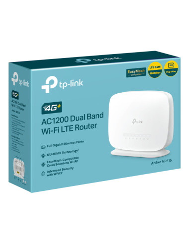 TP-Link Archer AC1200 router wireless Gigabit Ethernet Dual-band (2.4 GHz/5 GHz) 4G Bianco