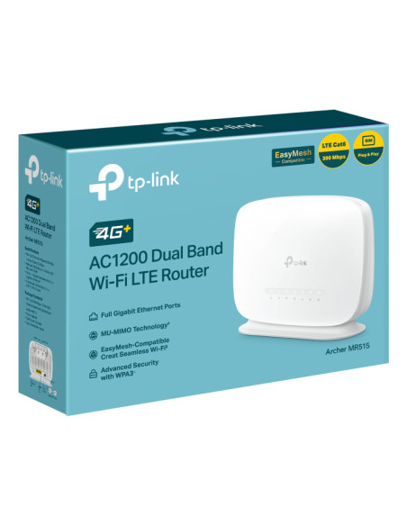 TP-Link Archer AC1200 router wireless Gigabit Ethernet Dual-band (2.4 GHz/5 GHz) 4G Bianco