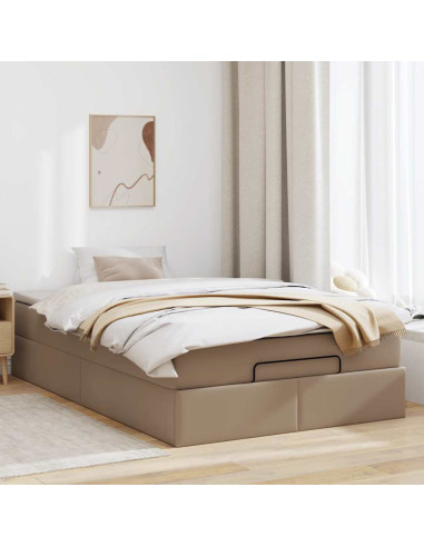 Struttura Letto Pouf con Materasso 120x190 cm Similpelle