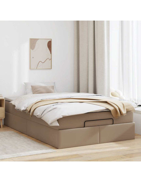 Struttura Letto Pouf con Materasso 120x190 cm Similpelle