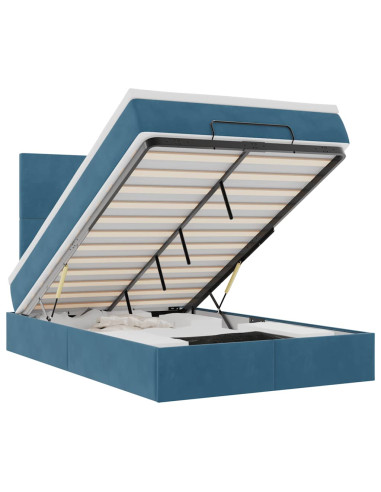 Struttura Letto Pouf con Materassi 120x190 cm Velluto