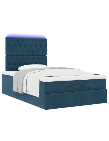 Struttura Letto Pouf con Materassi 120x190 cm Velluto