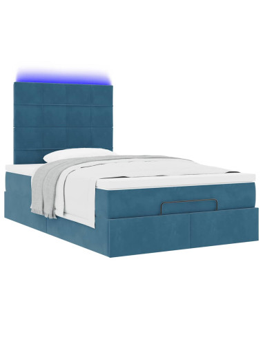 Struttura Letto Pouf con Materassi 120x190 cm Velluto