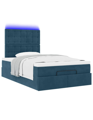 Struttura Letto Pouf con Materassi 120x190 cm Velluto