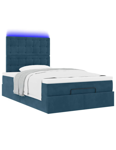 Struttura Letto Pouf con Materassi 120x190 cm Velluto