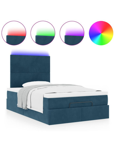 Struttura Letto Pouf con Materassi 120x190 cm Velluto