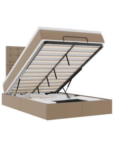 Struttura Letto Pouf con Materasso 120x190 cm Similpelle