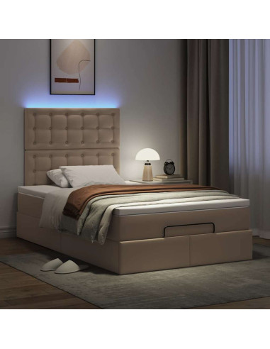 Struttura Letto Pouf con Materasso 120x190 cm Similpelle