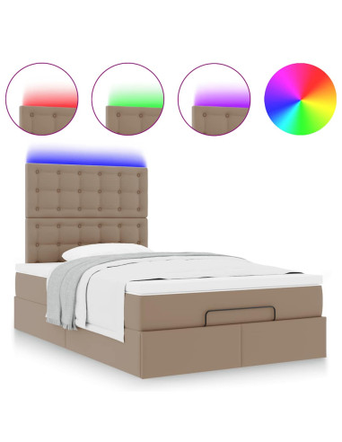 Struttura Letto Pouf con Materasso 120x190 cm Similpelle