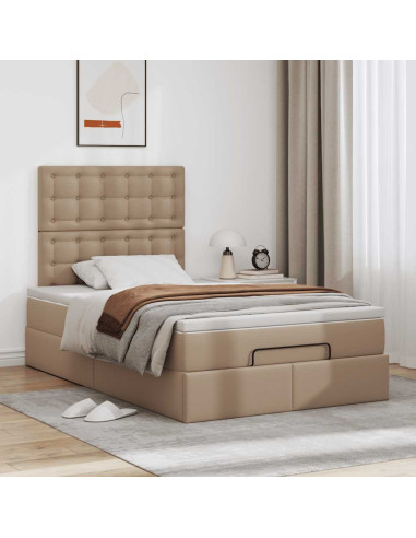 Struttura Letto Pouf con Materasso 120x190 cm Similpelle