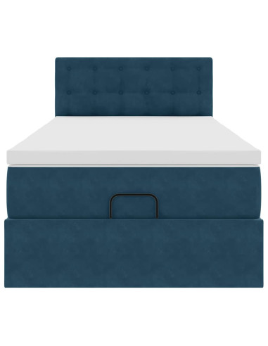 Struttura Letto Pouf con Materasso 80x200 cm Velluto