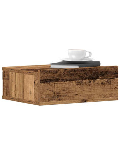 Comodini Pensili 2pz Legno Antico 40x32x15 cm Legno Multistrato