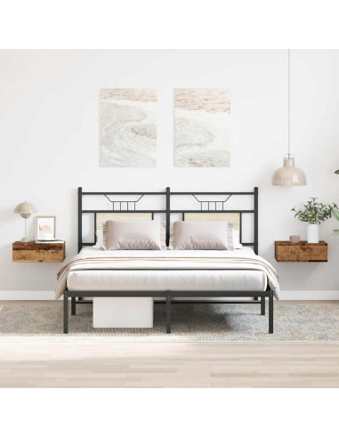 Comodini Pensili 2pz Legno Antico 40x32x15 cm Legno Multistrato