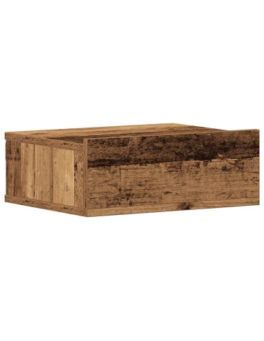 Comodini Pensili 2pz Legno Antico 40x32x15 cm Legno Multistrato