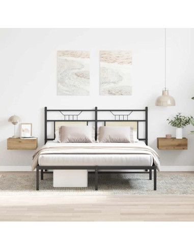 Comodini Pensili 2pz Rovere Artigianale 40x30x15 cm Truciolato