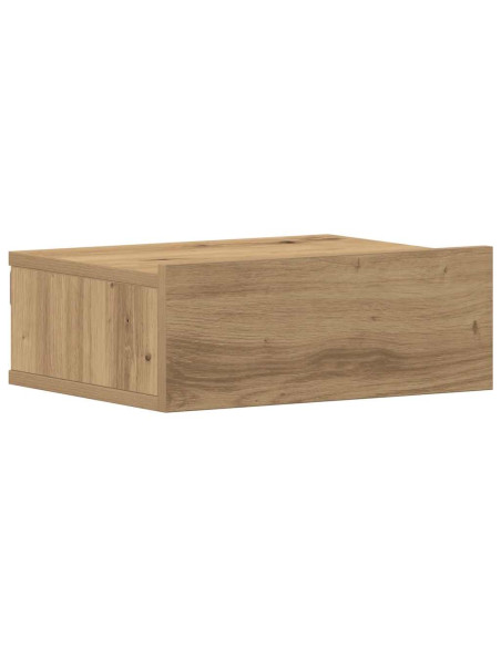 Comodini Pensili 2pz Rovere Artigianale 40x30x15 cm Truciolato
