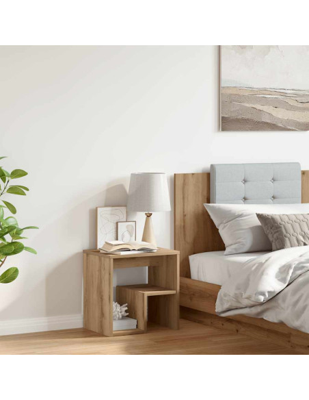 Comodino Rovere Artigianale 40x30x40 cm in Legno Multistrato