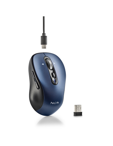 NGS INFINITY RB mouse Ufficio Ambidestro RF senza fili + Bluetooth Ottico 3200 DPI