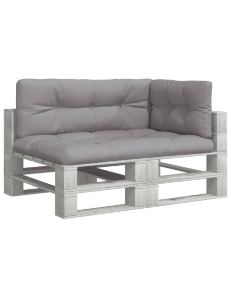 Cuscini per Pallet 3 pz Grigi in Tessuto