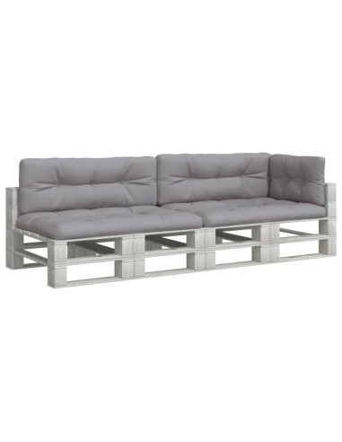 Cuscini per Pallet 5 pz Grigi in Tessuto