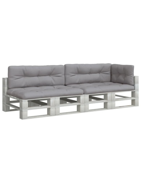 Cuscini per Pallet 5 pz Grigi in Tessuto