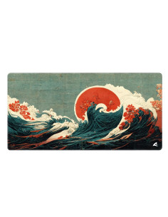 SHARKOON SKILLER SGP40 D2 MOUSEPAD TAPPETINO GAMING 1000 x 500 x 3  MM  ONDA BLU/VERDE