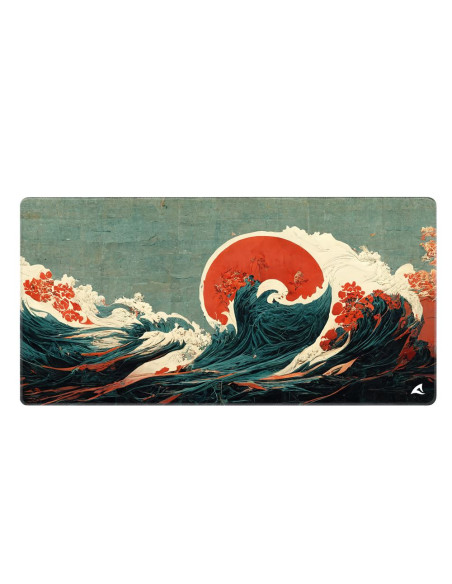 SHARKOON SKILLER SGP40 D2 MOUSEPAD TAPPETINO GAMING 1000 x 500 x 3  MM  ONDA BLU/VERDE