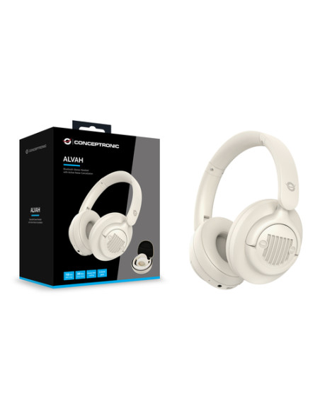 Conceptronic ALVAH02C cuffia e auricolare Con cavo e senza cavo A Padiglione MUSICA Bluetooth Crema