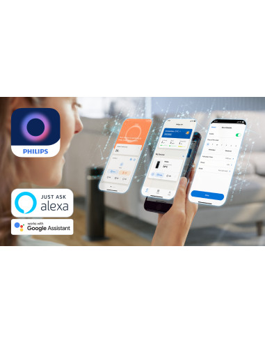 Philips Serie 5000 Torre Termoventilatore, 2000W, Connesso Wi-Fi, Tec. ceramica, 5 sistemi di sicurezza CX5120/11