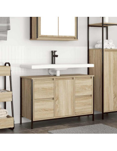 Mobile Lavabo con Cassetti Rovere Sonoma 90x34,5x60 cm